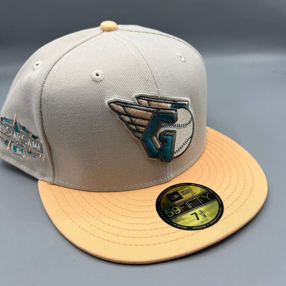 Cleveland‎ Indians Guardians Hat Men 7 3/8 Gray 59Fifty New Era Fitted Cap